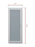 Puerta balconera oscilobatiente de PVC 80 x 200 cm. Blanca