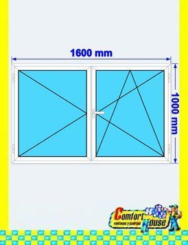 Ventana de pvc oscilobatiente 160 x 100 cm sin persiana Blanca