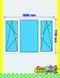 PVC window: 2 tilt-and-turn casements + fixed pane 160x110 cm, white, without roller shutter