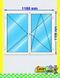 Ventana de pvc oscilobatiente 110 x 110 cm sin persiana Blanca