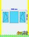 PVC window: 2 tilt-and-turn casements + fixed pane 190x100 cm, white, without roller shutter