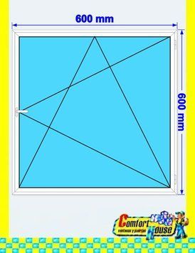 Ventana de pvc 60 x 60 cm 1 hoja oscilobatiente. Blanca, sin persiana