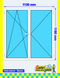 Ventana de PVC 113 x 118 cm, 2 hojas (oscilobatiente + practicable), blanco/nogal &ndash; EN STOCK