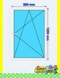 Ventana de pvc 80 x 120 cm 1 hoja oscilobatiente. Blanca, sin persiana
