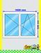 Ventana de pvc oscilobatiente 140 x 120 cm sin persiana Blanca