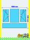 Combination tilt-and-turn PVC window 180x140 cm, white, without roller shutter