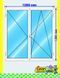 Double-casement tilt-and-turn PVC window 120x130 cm, white, without roller shutter