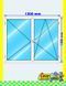 Ventana de pvc oscilobatiente 130 x 100 cm sin persiana Blanca