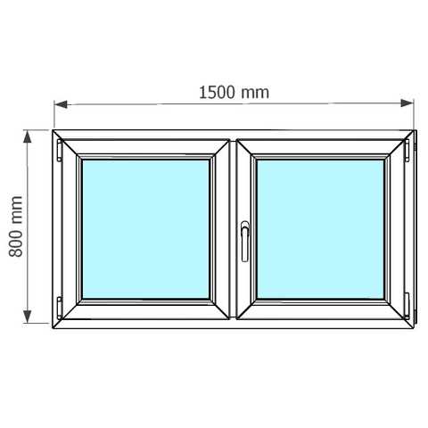 Ventana de PVC oscilobatiente con persiana color blanco de 100 x 138,5 cm - Ventanas  Aluminio o PVC