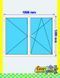 Double-casement tilt-and-turn PVC window 150x120 cm, white, without roller shutter