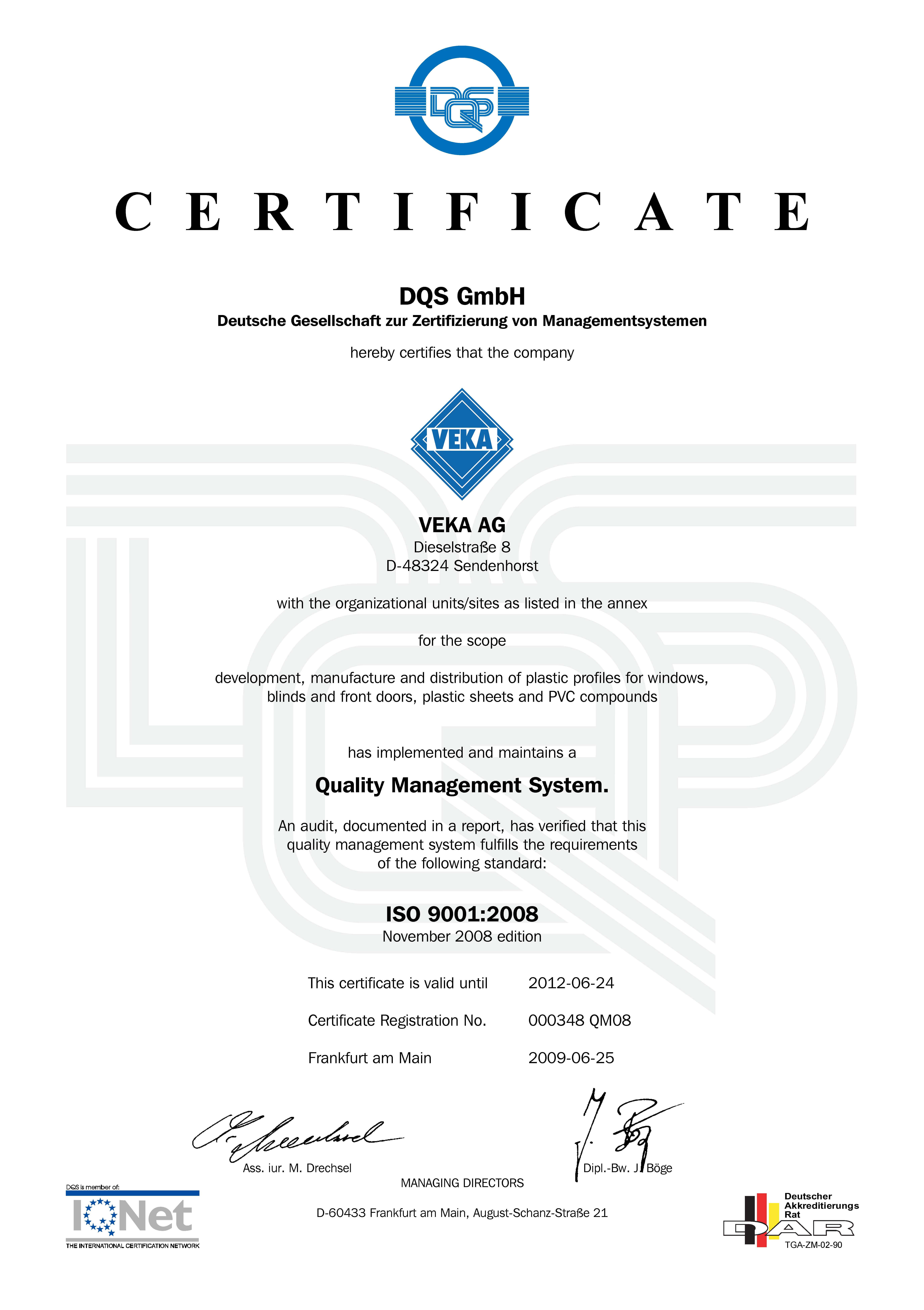 Certificad Calidad de Ventanas PVC - imágen 2 | ComfortHouse